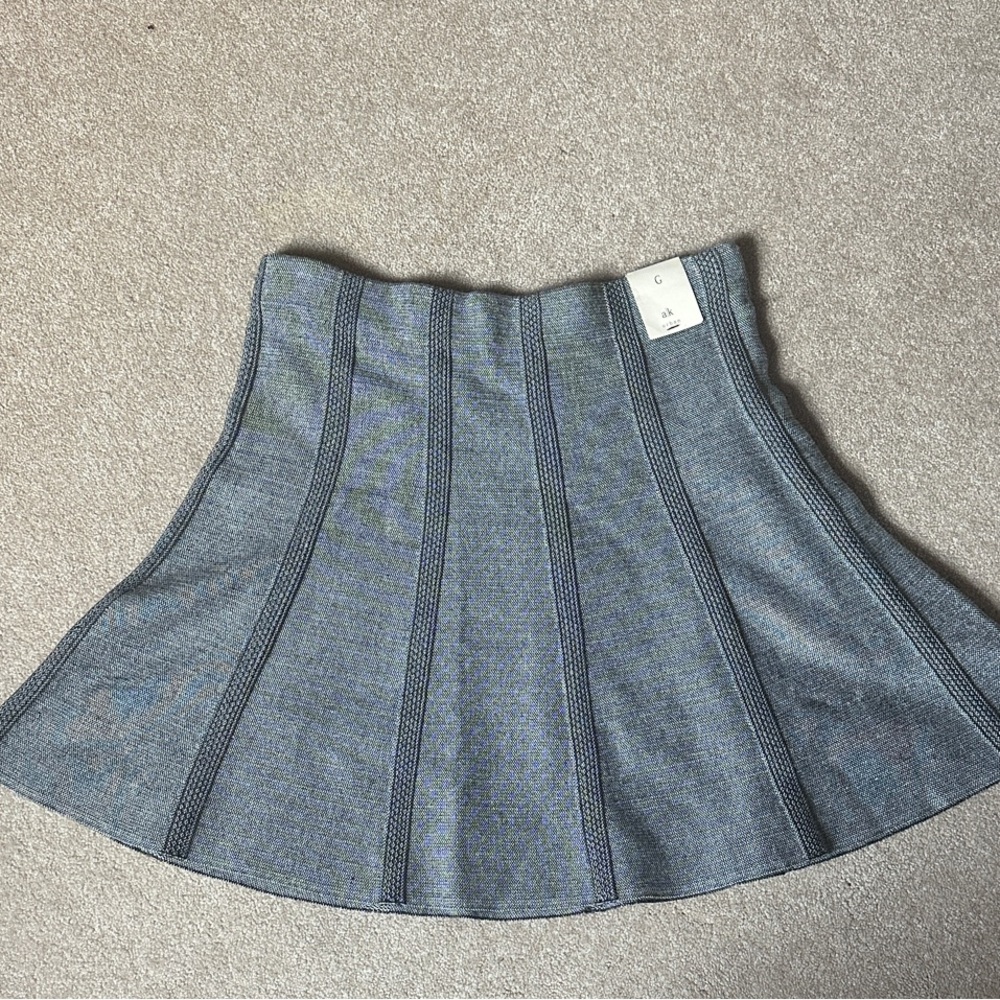 Elegant A-Line Skirt in Classic Gray NWT